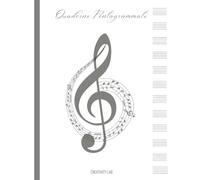 Quaderno Pentagrammato: 100 pagine per scrivere le tue note in modo semplice e ordinato. Indice personalizzabile, 12 pentagrammi / righi musicali per ... (Quaderno di musica - Idea Regalo - Bianco)