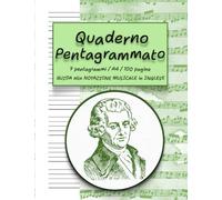 Quaderno Pentagrammato: 7 righi per pagina | con GUIDA alla NOTAZIONE MUSICALE in INGLESE