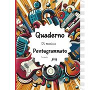 Quaderno Pentagrammato A4: Formato Grande - 112 Pagine Numerate per Ogni Composizione - 12 Pentagrammi per Pagina, la Tua Musica Non Ha Mai Avuto Così Tanto Spazio