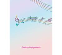 Quaderno Pentagrammato | Copertina Design Rosa | 100 pagine con 12 pentagrammi musicali | Indice personalizzabile e Pagine Note | Formato Grande | ... di Pianoforte Chitarra Violino Basso Sax