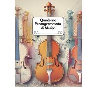 Quaderno Pentagrammato di Musica A4 | 100 Pagine Numerate con 12 Pentagrammi per ogni Foglio| Indice per le Composizioni | Per Ragazzi e Studenti di scuola media | Nozioni di Teoria Musicale.