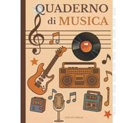 Quaderno Pentagrammato di Musica: Formato grande A4 | 10 righi per pagina | 110 pagine numerate ,Include indice iniziale e schede musicali finali con note, cerchio delle quinte e glossario