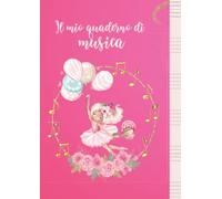 Quaderno pentagrammato per bambini - Quaderno di musica: Grande A4, Righe larghe & grandi per bambini, 6 pentagrammi, Taccuino di 100 pagine. Il mio quaderno di musica. Italiano.