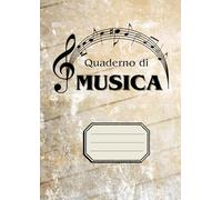 Quaderno Pentagrammato per Composizioni Musicali - 110 Pagine A4 con 10 Pentagrammi per Pagina - Perfetto per Bambini, Ragazzi e Studenti di Music