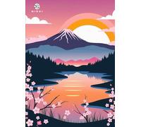 Quaderno per Appunti A4 KireiCraft - Copertina Giapponese 3, 96 Pagine Puntinate - 90g/m2
