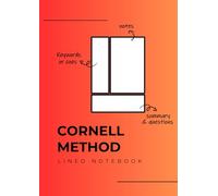 Quaderno per appunti Metodo Cornell: A4 a righe, 3 sezioni