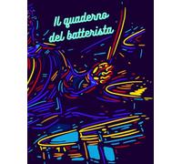 Quaderno per batteristi pentagrammato in formato A4 (21 x 29,7 cm) con carta di alta qualità | 10 pentagrammi per pagina | 114 pagine totali | Indice ... con copertina standard in finitura lucida