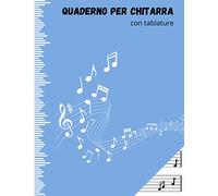 Quaderno per chitarra: con tablature | libro con tab | taccuino per chitarra | 108 pagine | Quaderno con tab | Quaderno di musica | Formato grande | ... 11 (21,59 x 27,94 cm) | Copertina flessibile