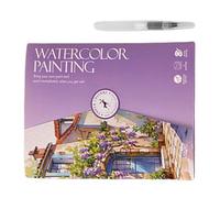 Quaderno per esercizi ad acquerello, quaderni per acquerelli, adatti ai principianti, libro creativo per la pittura artistica, include 12 colori di vernice e pennello, facile da usare,