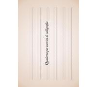 Quaderno per esercizi di calligrafia formato compatto [formato A5] Rilegatura superiore, stampa solo fronte, 120 fogli; resistente alle sbavature; pagine staccabili per l'uso.