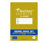 Quaderno per esercizi Writer A4 a pois, erba, cielo, copertina unica, 64 pagine,