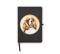 Quaderno per il proprietario del cane Cavalier King Charles Spaniel, pagine bianche, copertina in ecopelle, agenda, diario, quaderno di lavoro