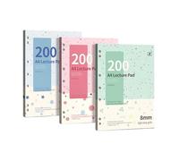 Quaderno per lezioni con pagine da 210 x 290 mm, colore azzurro | Regole da 8 millimetri e fori preforati per il journaling dei record