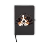 Quaderno per proprietari di animali domestici con cane da montagna del Bernese, pagine bianche, copertina in similpelle, agenda, diario, quaderno di lavoro