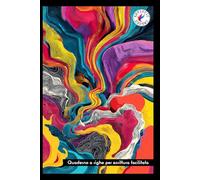 QUADERNO PER SCRITTURA FACILITATA, DISLESSIA, DISGRAFIA, DISORTOGRAFIA || Formato A5 (6x9 inches - 15,2 x 22,8 cm) 70 pagine con RIGHE colorate