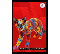 QUADERNO PER SCRITTURA FACILITATA, DISLESSIA, DISGRAFIA, DISORTOGRAFIA || Formato A5 (6x9 inches - 15,2 x 22,8 cm) 70 pagine con RIGHE colorate