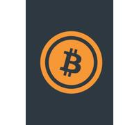 Quaderno piccolo a righe tema Bitcoin: Formato A5 senza margini, rigatura 1R, logo Bitcoin sullo sfondo - Adatto per scuola, ufficio e tempo libero