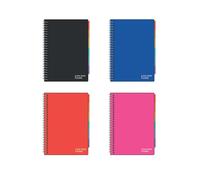 Maxi Quaderno Spiralato in Ppl Con Divisori Colour Code rigatura 1R - Seven