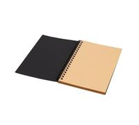 Quaderno, quaderni 3 pezzi libro retrò spirale bobina carta kraft quaderno schizzi pittura diario disegno pittura graffiti ufficio scuola cancelleria quaderno apprezzamento dipendenti (nero-kaki inter