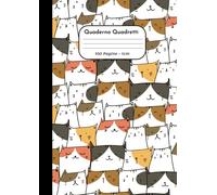 Quaderno Quadretti 1 cm: Quadernone Formato Grande A4 1 elementae - 100 Pagine - Per Bambini - Notebook Gatti.