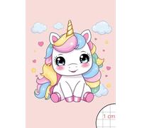 Quaderno Quadretti 1 cm Unicorno: Quadernone A4 | Griglia 10mm | Per prima elementare I Per prima elementare I 100 Pagine