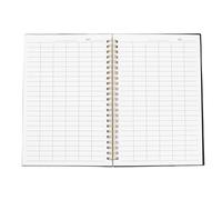 Quaderno Registro Inventario con Copertina Pp Nera, Pagine a Righe