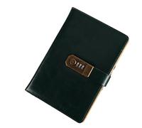 Quaderno retrò A5 con lucchetto, diario, cancelleria for studenti universitari, protetto da password Per Organizzare e Prendere Aappunti(Green)