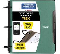 Quaderno ricaricabile Five Star Flex + App per lo studio, carta a righe da 1-1/2 pollici, anelli TechLock, tasche, linguette e divisori, capacit