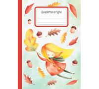 Quaderno Rigatura A con Margini: Quadernone a Righe per Bambini di 1ª e 2ª Elementare/Tema Autunno/Formato A4