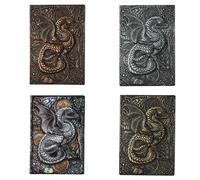 Quaderno Rilegato Embossed In Pelle Retro A5 Con Nastro