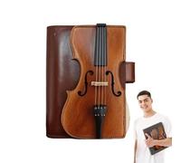 Quaderno scolastico | Diario giornaliero con design a violino, diario in pelle PU per studio, insegnanti, università, ricette, riunioni scolastiche