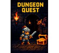 Quaderno scuola media A4 Dungeon Quest | 100 pagine per matematica, scienze, geometria e compiti | quaderno bambini e ragazzi con copertina gamer fantasy in p