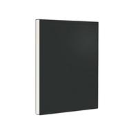 Quaderno semplice in pelle bovina nera con personalità creativa per studenti in aula - A5 Turn Up 128 [carta nera]