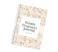 Quaderno settimanale per la gravidanza con sezioni dedicate per monitoraggio della e i ricordi del bambino, perfetto per diario della gravidanza della mamma in attesa