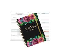 Quaderno Spirale Agenda settimanale efficiente A5 con cinghie for quaderno(Style 10)