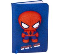 Quaderno Squishy di Spiderman - Copertina Morbida - Stampa delle Ragnatele e Spiderman in 3D - Colore Rosso e Blu - Fabbricato in 80% Carta e 20% PU - Prodotto Originale Elaborato in Spagna