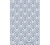 Quaderno tascabile per il controllo delle spese: Formato tascabile (circa 10.16cm x 15.24 cm) - copertina damascata blu su sfondo bianco