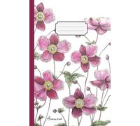 Quaderno tascabile: quaderno a righe, formato piccolo per appunti, pensieri, scrittura | notebook-journal 60 pagine | Fiori - Anemone