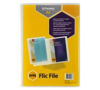 Quaderno trasparente Marbig Flic File Pocket A4 con copertina inseribile
