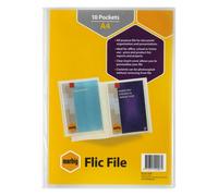 Quaderno trasparente Marbig Flic File Pocket A4 con copertina inseribile