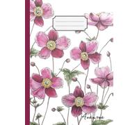 Quadernone a Fogli Bianchi: quaderno senza righe per schizzi, disegni e scrittura | sketchbook/notebook | Formato A4 (21,0 x 29,7 cm) 120 pagine | Fiori - Anemone