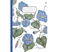 Quadernone a Fogli Bianchi: quaderno senza righe per schizzi, disegni e scrittura | sketchbook/notebook | Formato A4 (21,0 x 29,7 cm) 120 pagine | Fiori - Ipomea