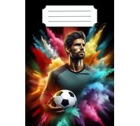 Quadernone a quadretti prima / seconda elementare 5 mm: Quaderni quadretti 5 mm, Quaderno quadretti 5x5 mm 1 / 2 elementare - Giocatore Calcio, formato A4