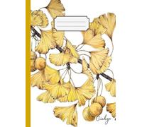 Quadernone a righe per scrittura, diario, calligrafia | journal/notebook | Formato A4 (21,0 x 29,7 cm) 120 pagine | Natura - Alberi - Ginkgo