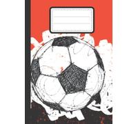 Quadernone a Righe Senza Margine: Rigatura 1R - Motivo Pallone da Calcio - per Studenti delle Scuole Medie e Superiori - Formato A4