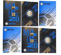 QUADERNONE QUADERNO Inter Internazionale milano 6 pezzi a quadretti 5 mm con margine Quadro Q scuola primaria + omaggio portachiave fischietto