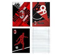 QUADERNONE QUADERNO Milano Rossoneri 6 pezzi a righe RIGATURA B scuola primaria + omaggio portachiave fischietto