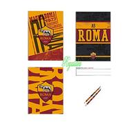 QUADERNONE QUADERNO Roma calcio 3 pezzi righe SCUOLA a righe 1R 0,8 mm Panini + omaggio matita