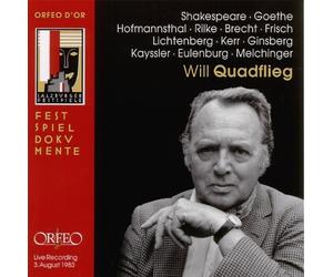 Quadflieg,Will Der Schauspieler Im Spiegelder Dichtung (Quadflieg) Album