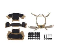 Quadrante del casco di sospensione Manopola regolabile Sottogola Set di cuscinetti di ricambio per caschi FAST MICH Comoda fodera in schiuma di nylon Resistente Leggero (Spugna di fango e